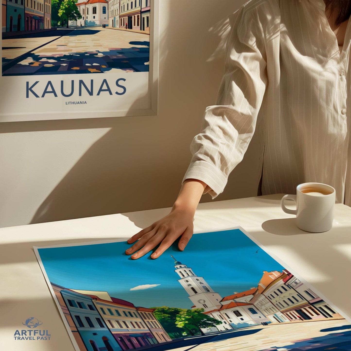 Kaunas Poster | Lithuania Wall Art | Baltic Decor