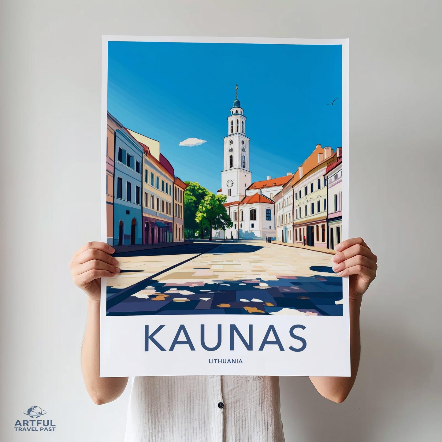 Kaunas Poster | Lithuania Wall Art | Baltic Decor