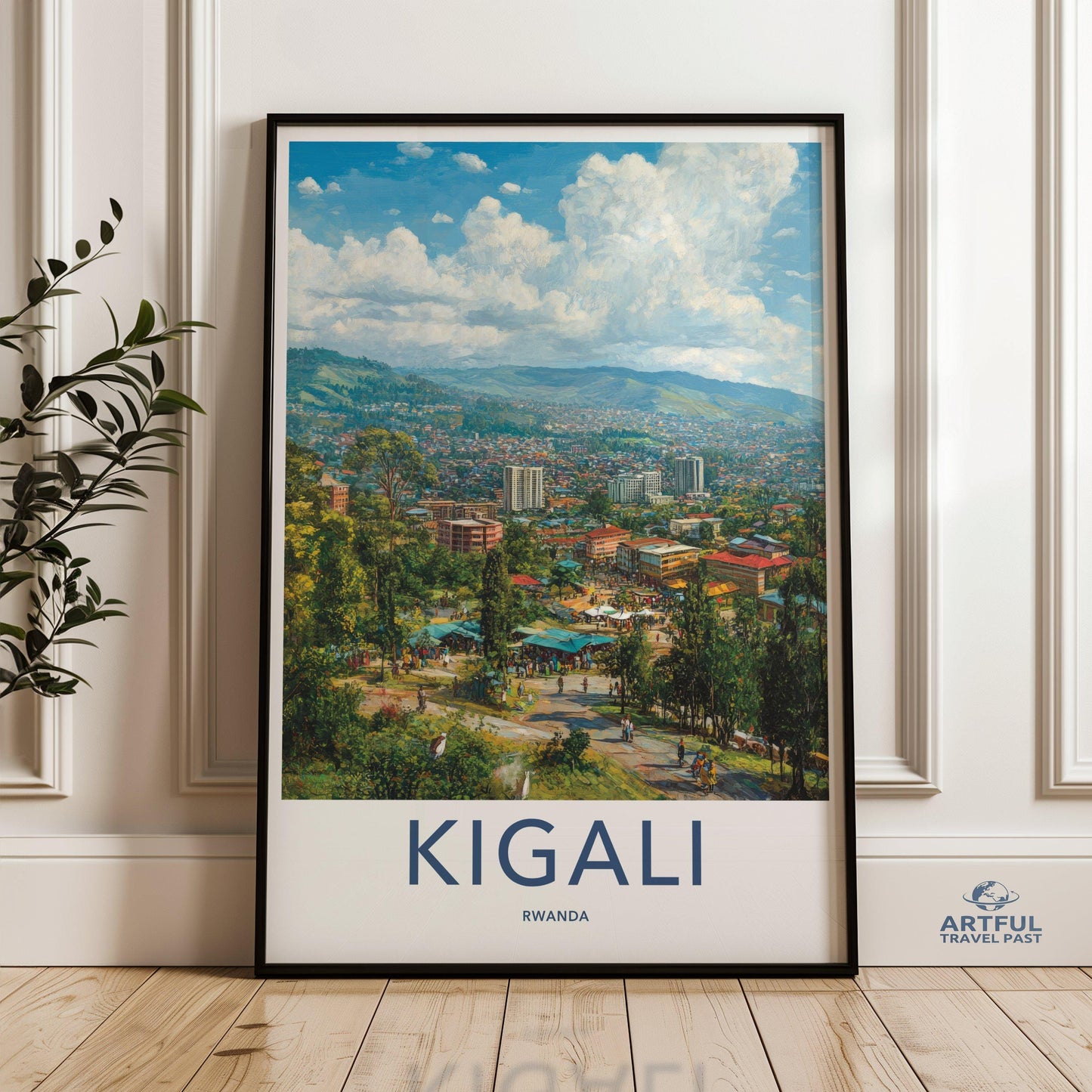 Kigali Poster | Rwanda Wall Art | Africa Decor
