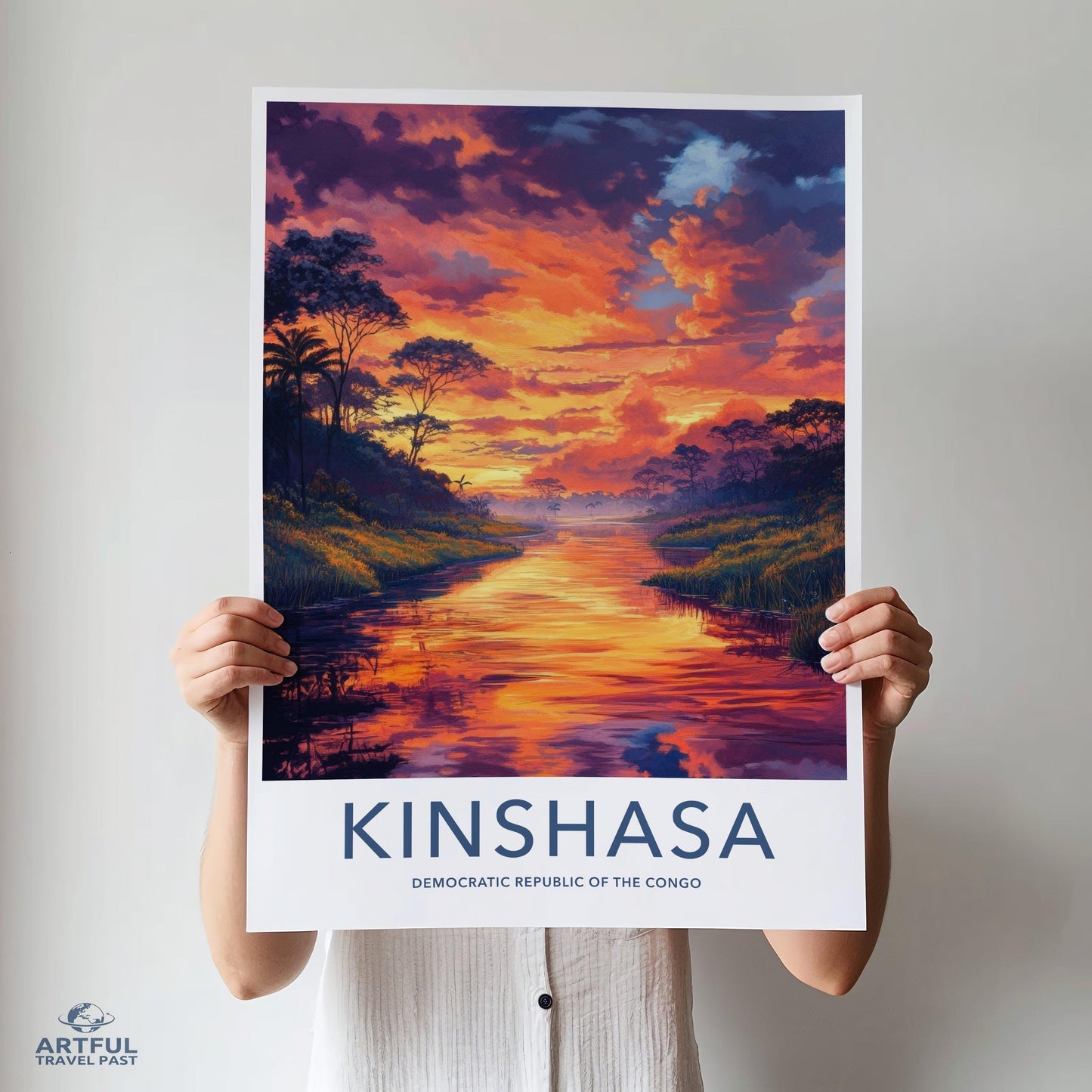 Kinshasa Poster | Democratic Republic of the Congo Wall Art