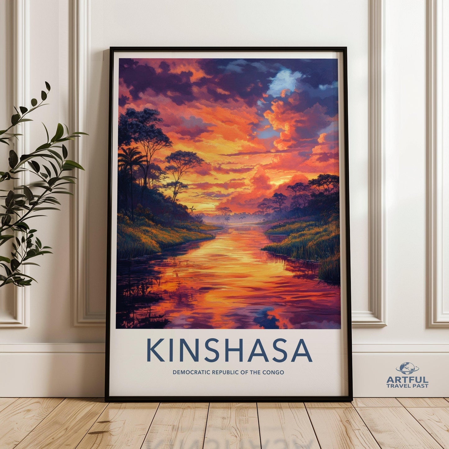 Kinshasa Poster | Democratic Republic of the Congo Wall Art