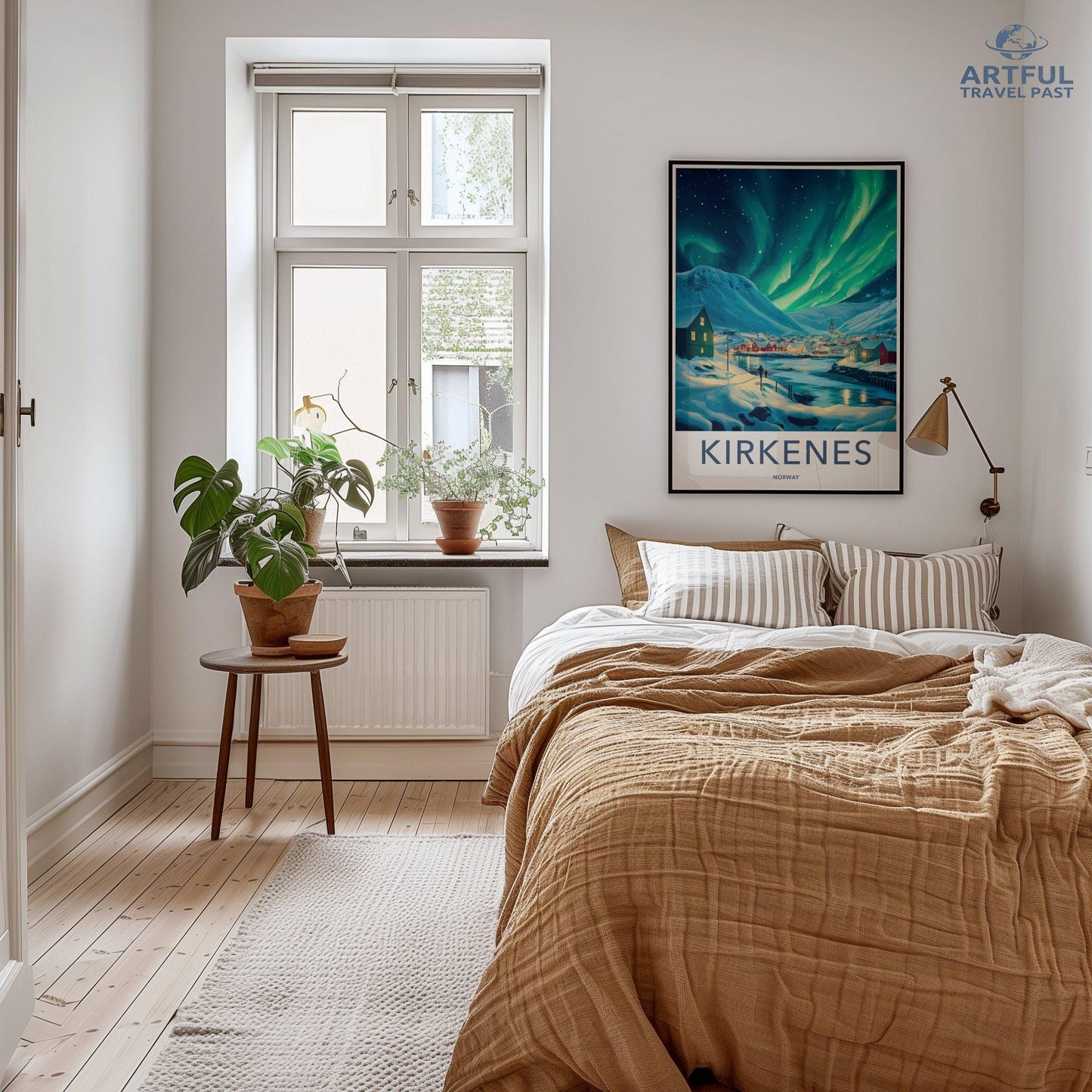 Kirkenes Poster | Aurora Borealis Wall Art | Scandinavia