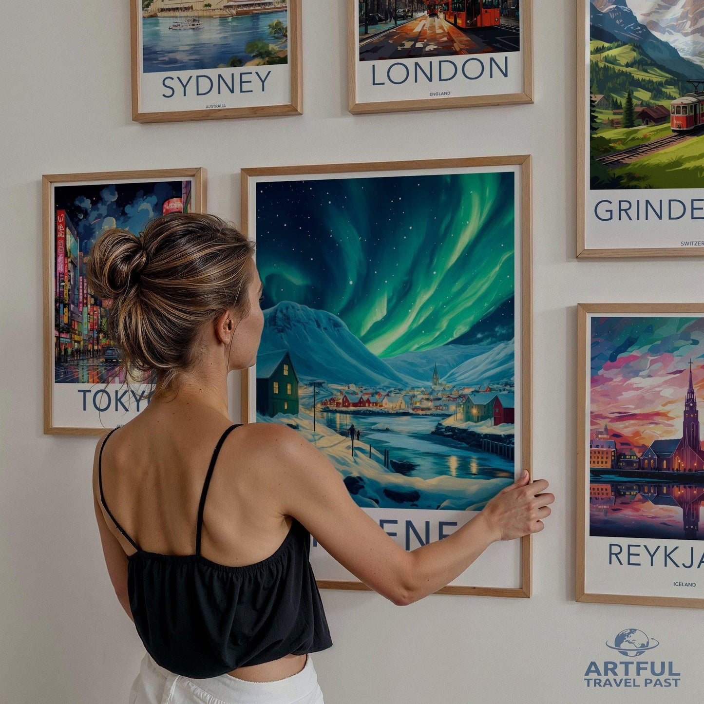 Kirkenes Poster | Aurora Borealis Wall Art | Scandinavia