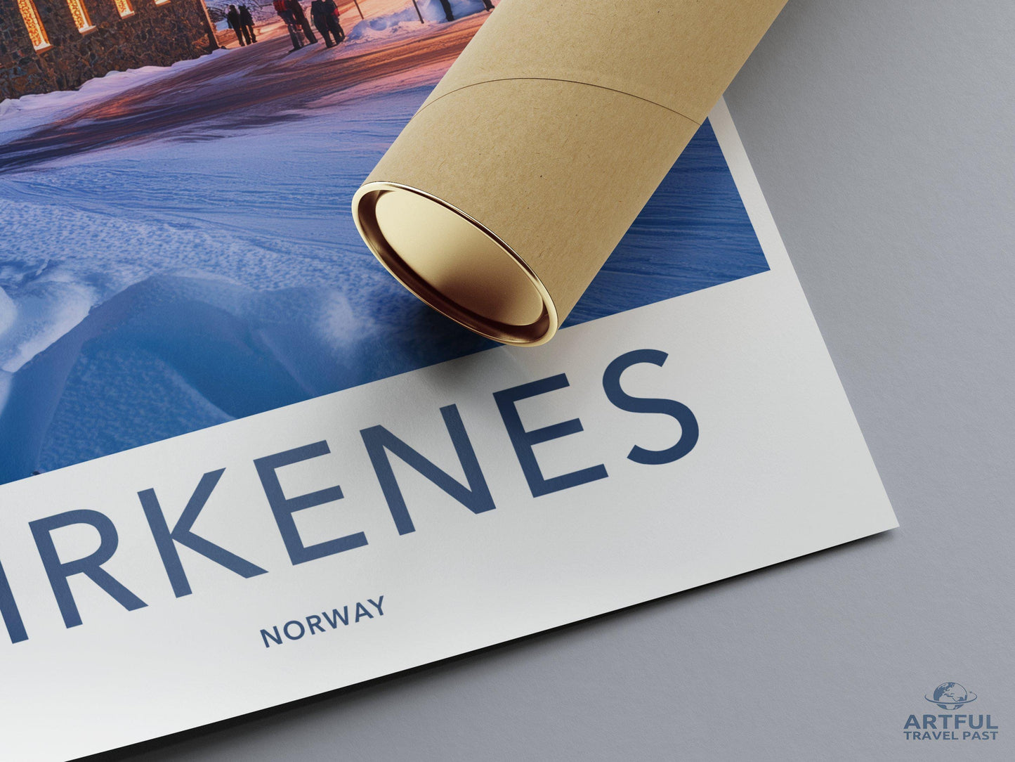 Kirkenes Poster | Northern Lights Wall Art | Scandinavia