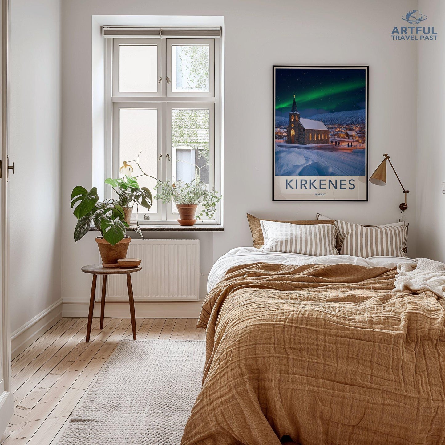 Kirkenes Poster | Northern Lights Wall Art | Scandinavia