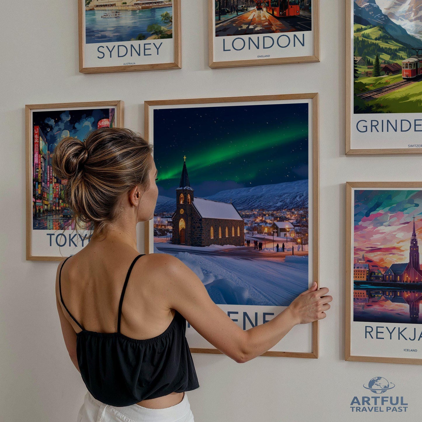 Kirkenes Poster | Northern Lights Wall Art | Scandinavia