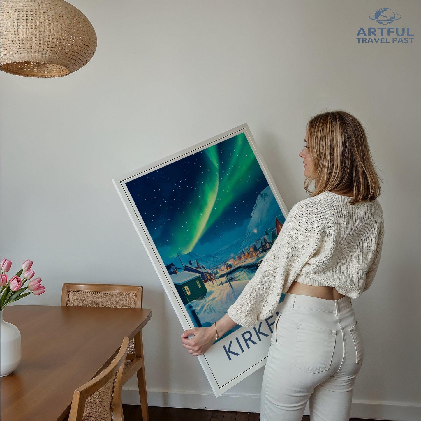 Kirkenes Poster | Winter Wonderland Art | Scandinavia
