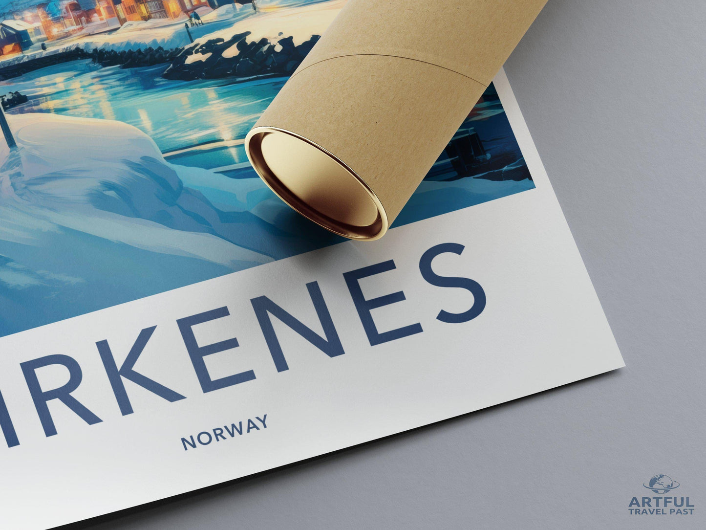Kirkenes Poster | Winter Wonderland Art | Scandinavia