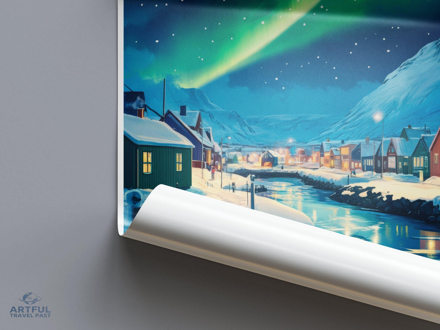 Kirkenes Poster | Winter Wonderland Art | Scandinavia