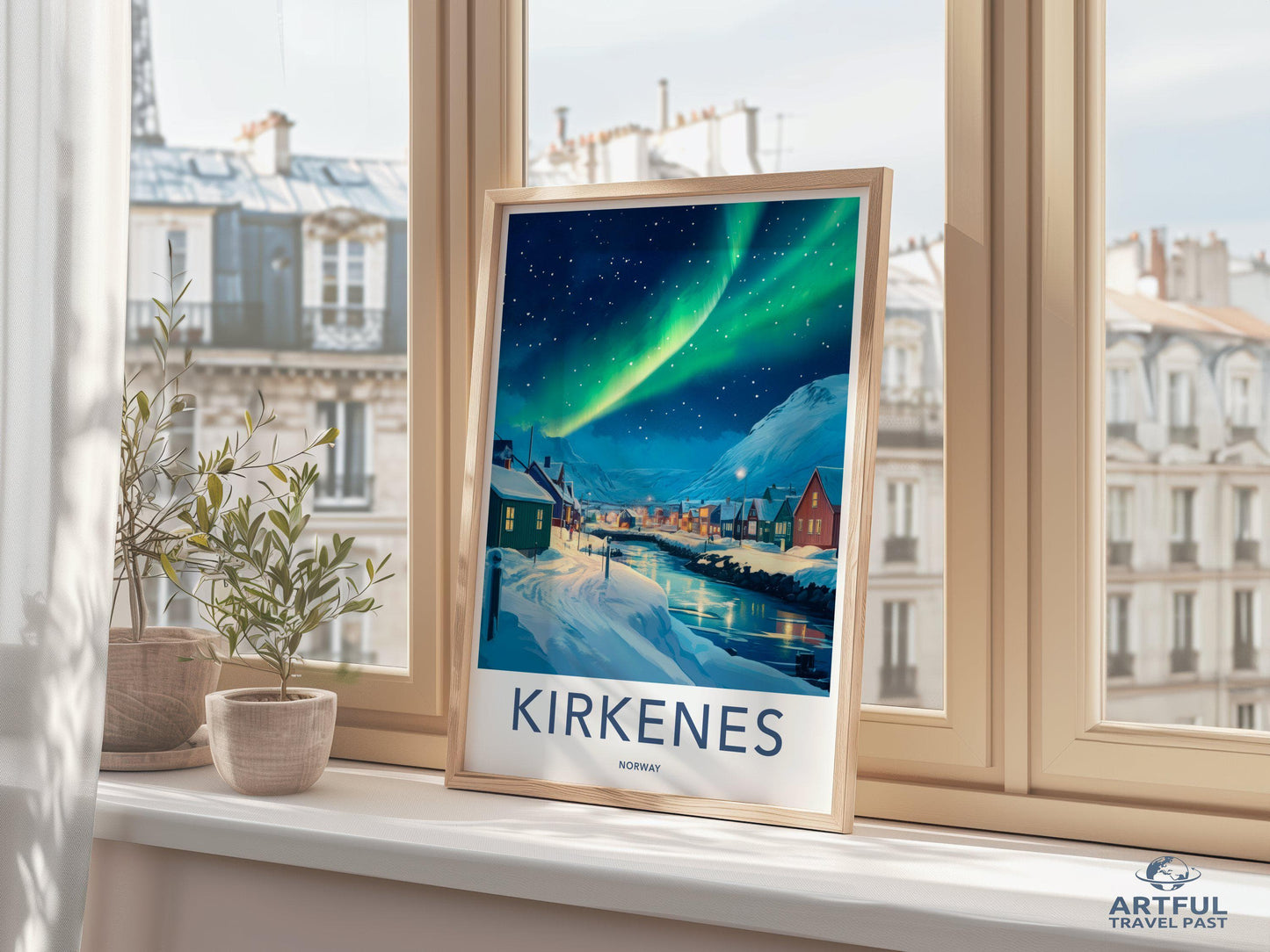 Kirkenes Poster | Winter Wonderland Art | Scandinavia