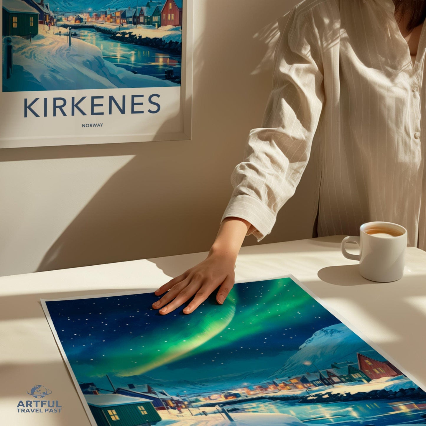 Kirkenes Poster | Winter Wonderland Art | Scandinavia