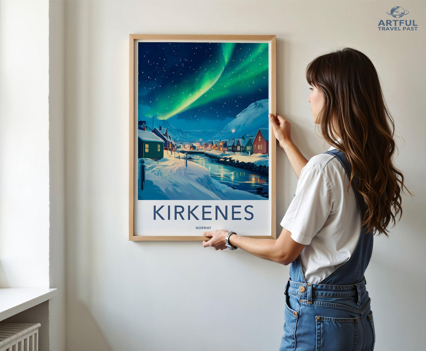 Kirkenes Poster | Winter Wonderland Art | Scandinavia
