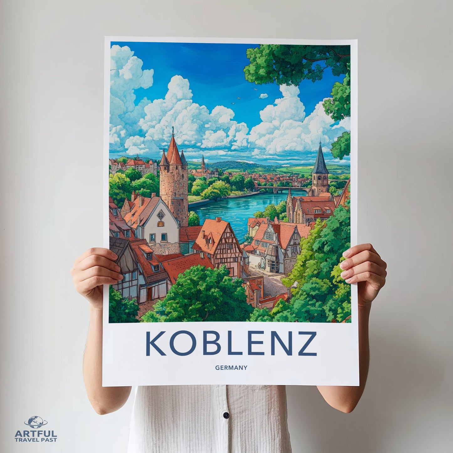 Koblenz Poster | Germany Wall Art | West Germany Decor