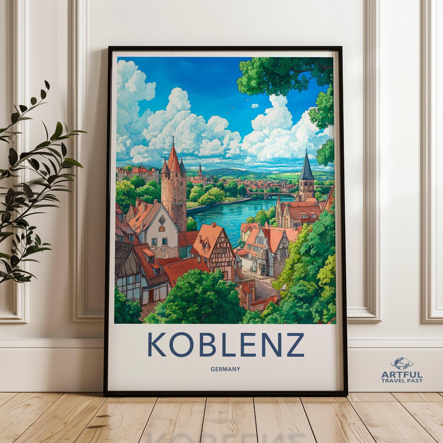 Koblenz Poster | Germany Wall Art | West Germany Decor