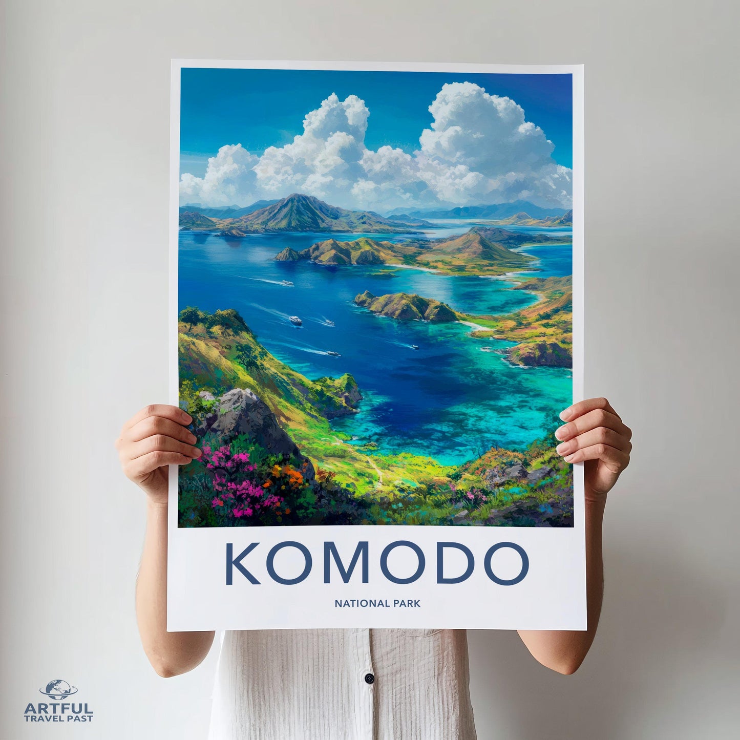 Komodo National Park Poster | Indonesia Wall Art