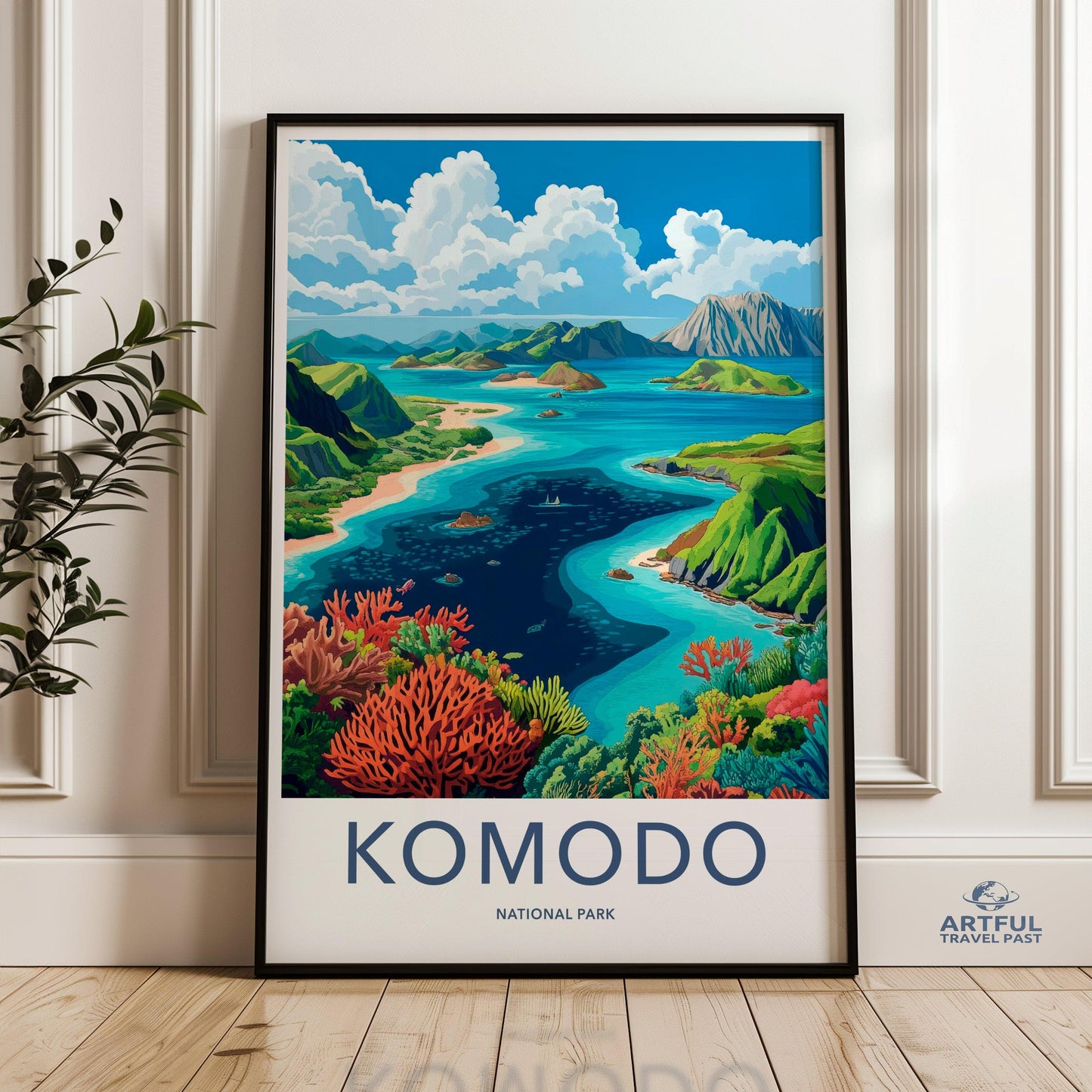 Komodo National Park Poster | Indonesia Wall Art