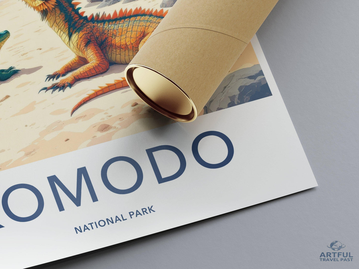 Komodo Poster - Indonesia Wall Art