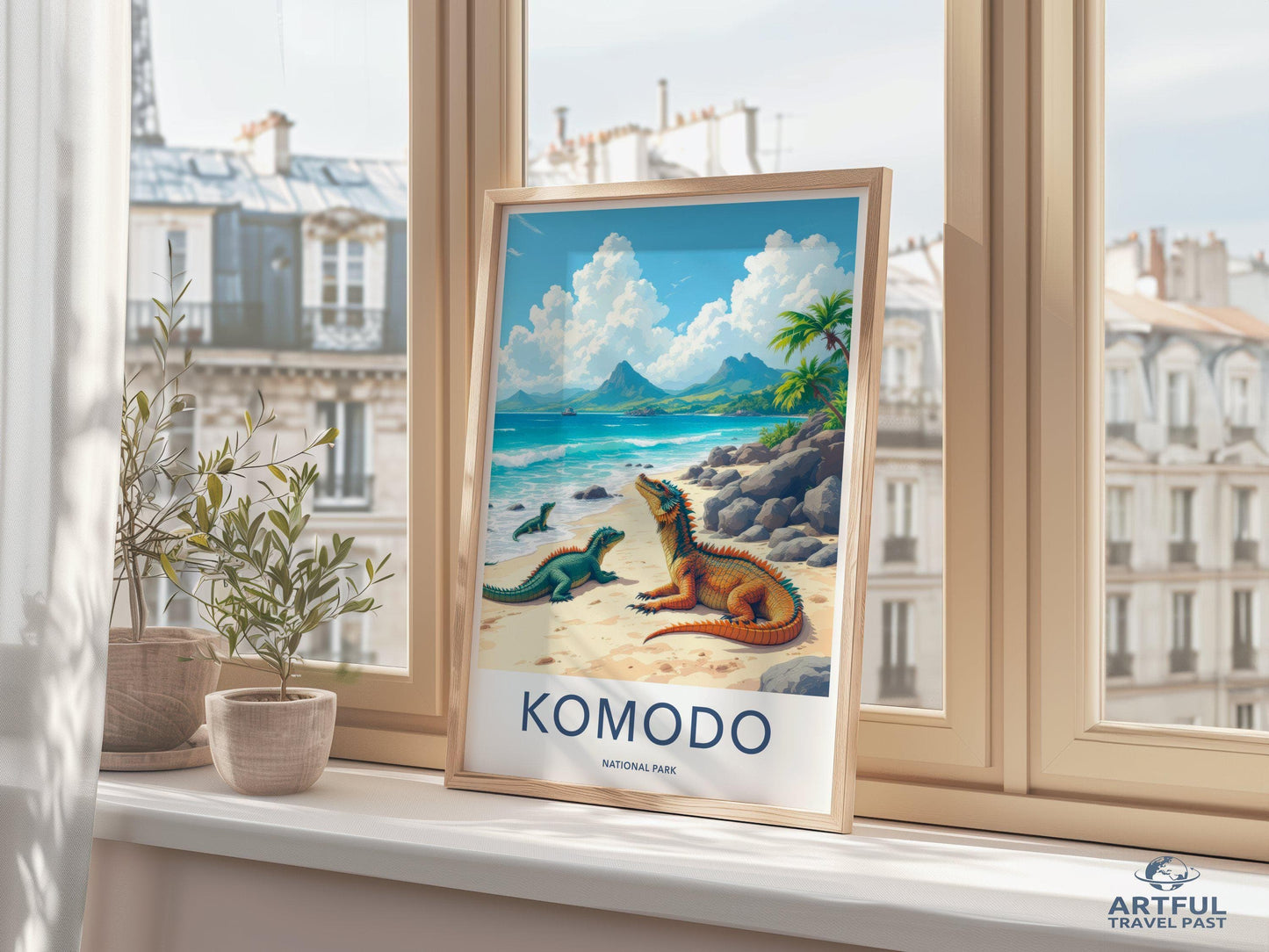 Komodo Poster - Indonesia Wall Art