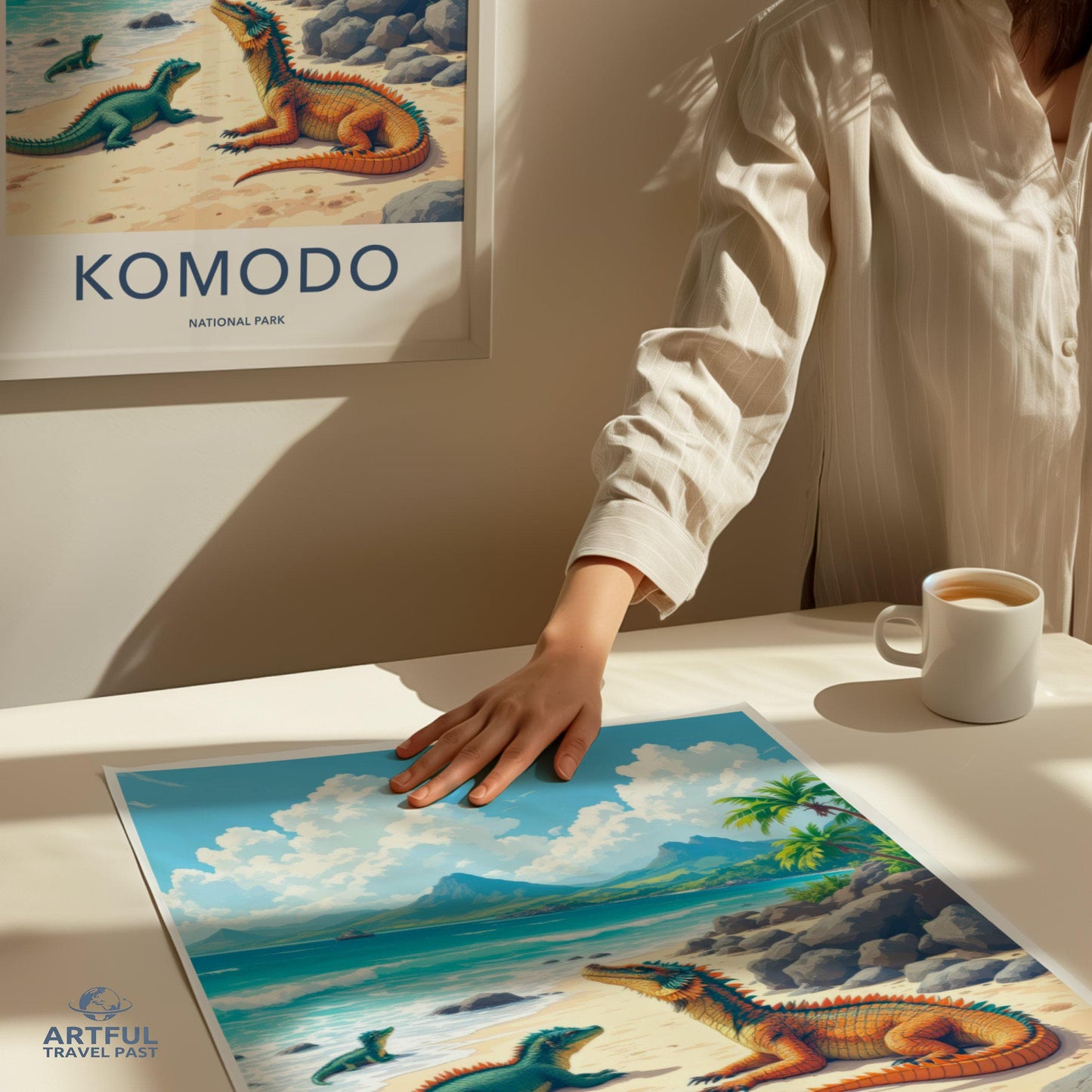 Komodo Poster - Indonesia Wall Art