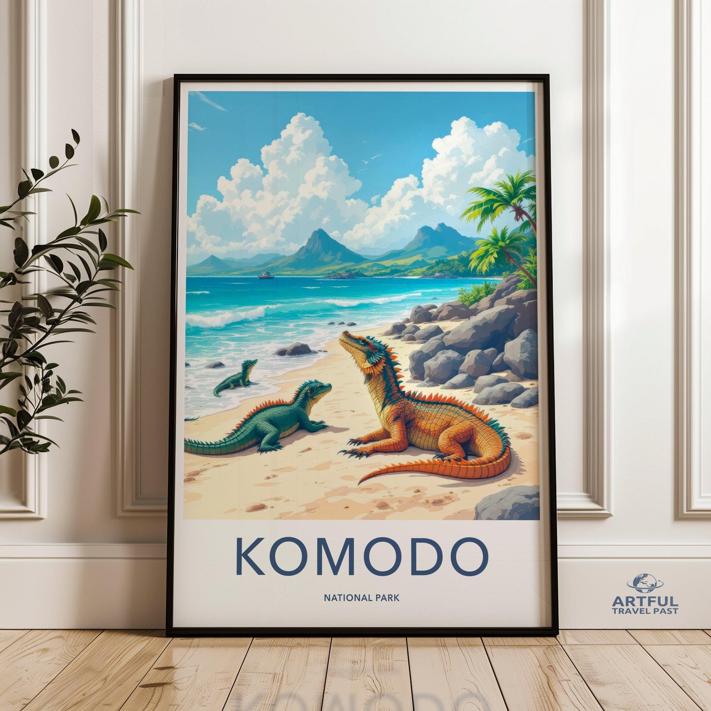 Komodo Poster - Indonesia Wall Art