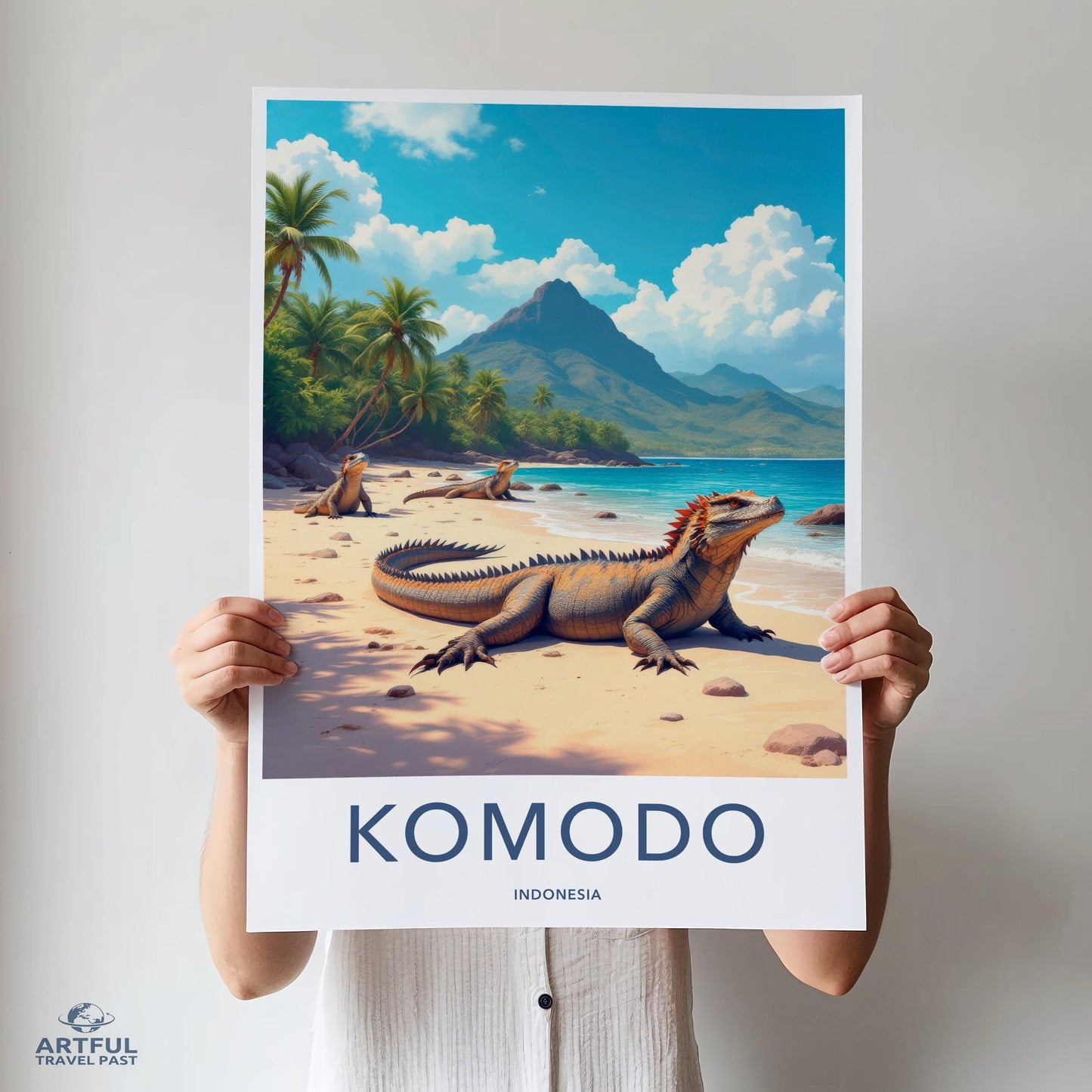 Komodo Poster | Indonesia Wall Art | Southeast Asia Decor