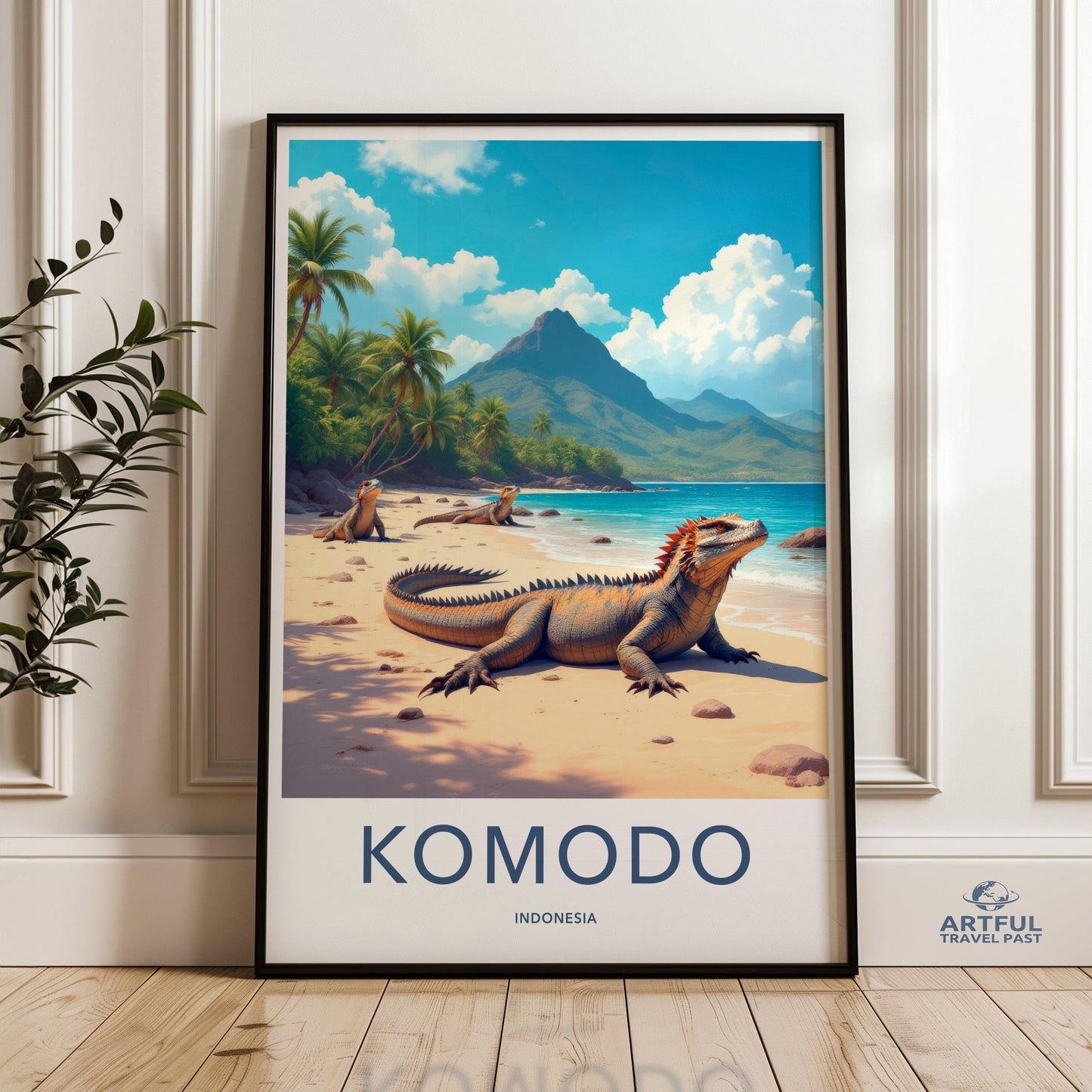 Komodo Poster | Indonesia Wall Art | Southeast Asia Decor