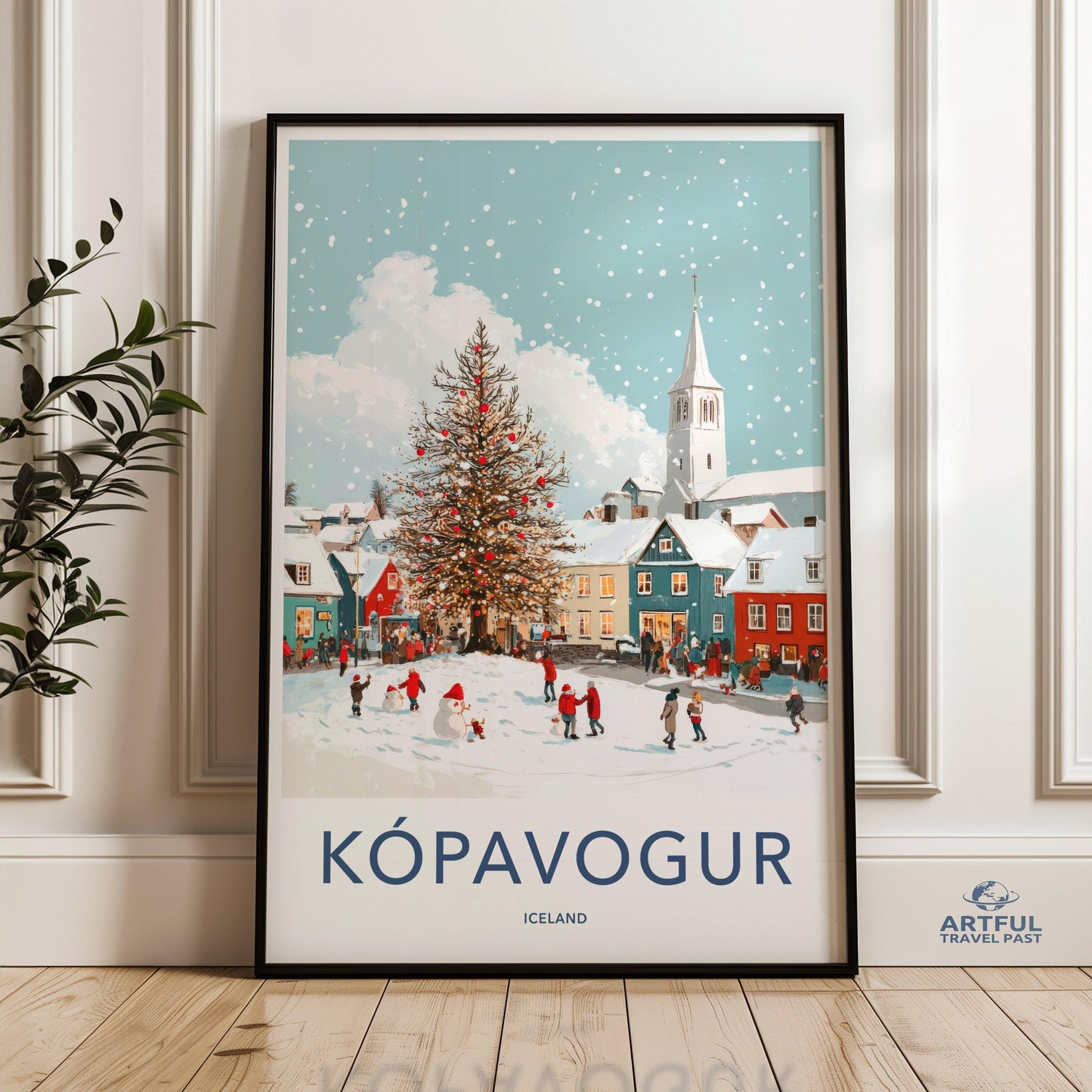 Kópavogur Poster | Iceland Wall Art | Nordic Decor
