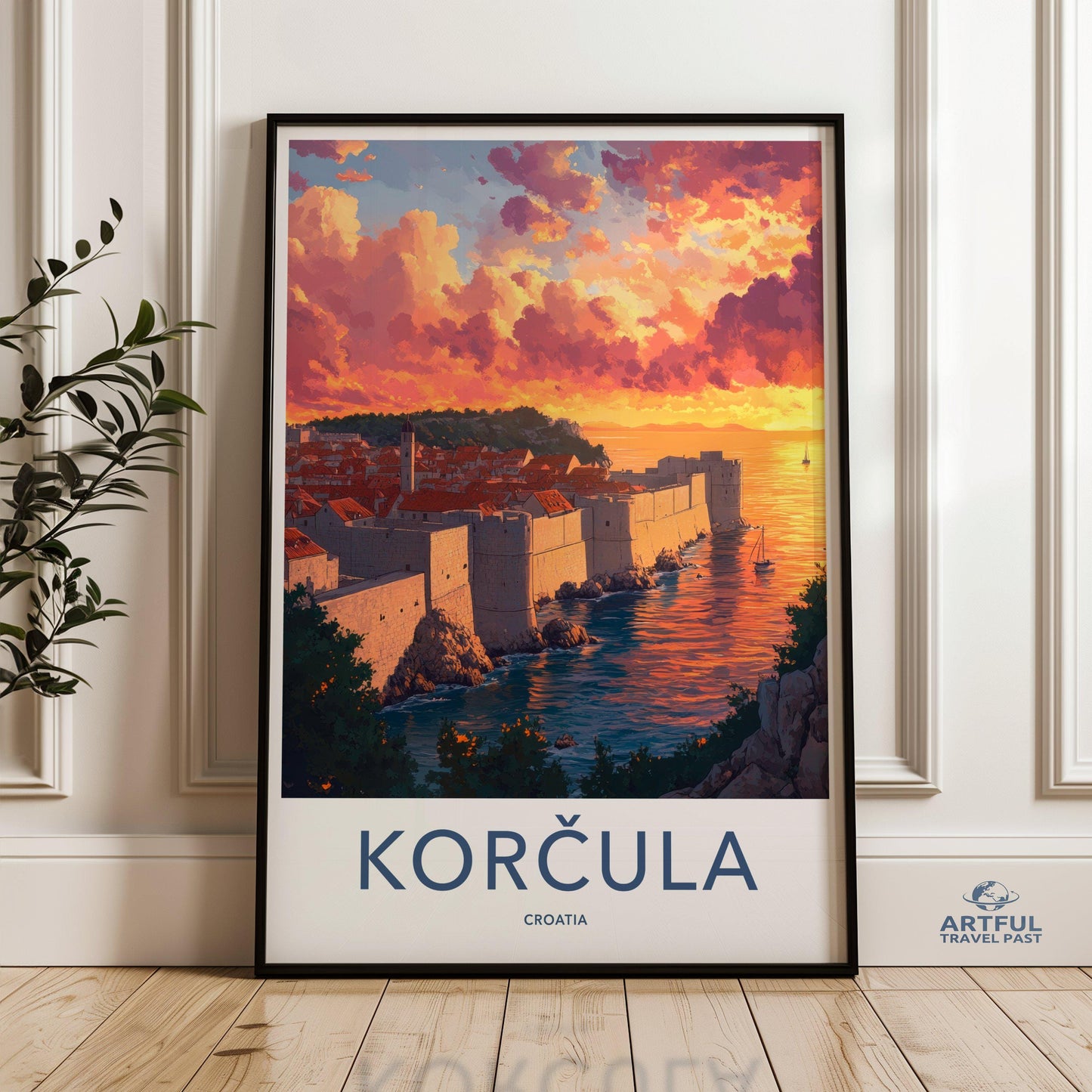 Korcula Poster | Croatia Wall Art | Europe Decor