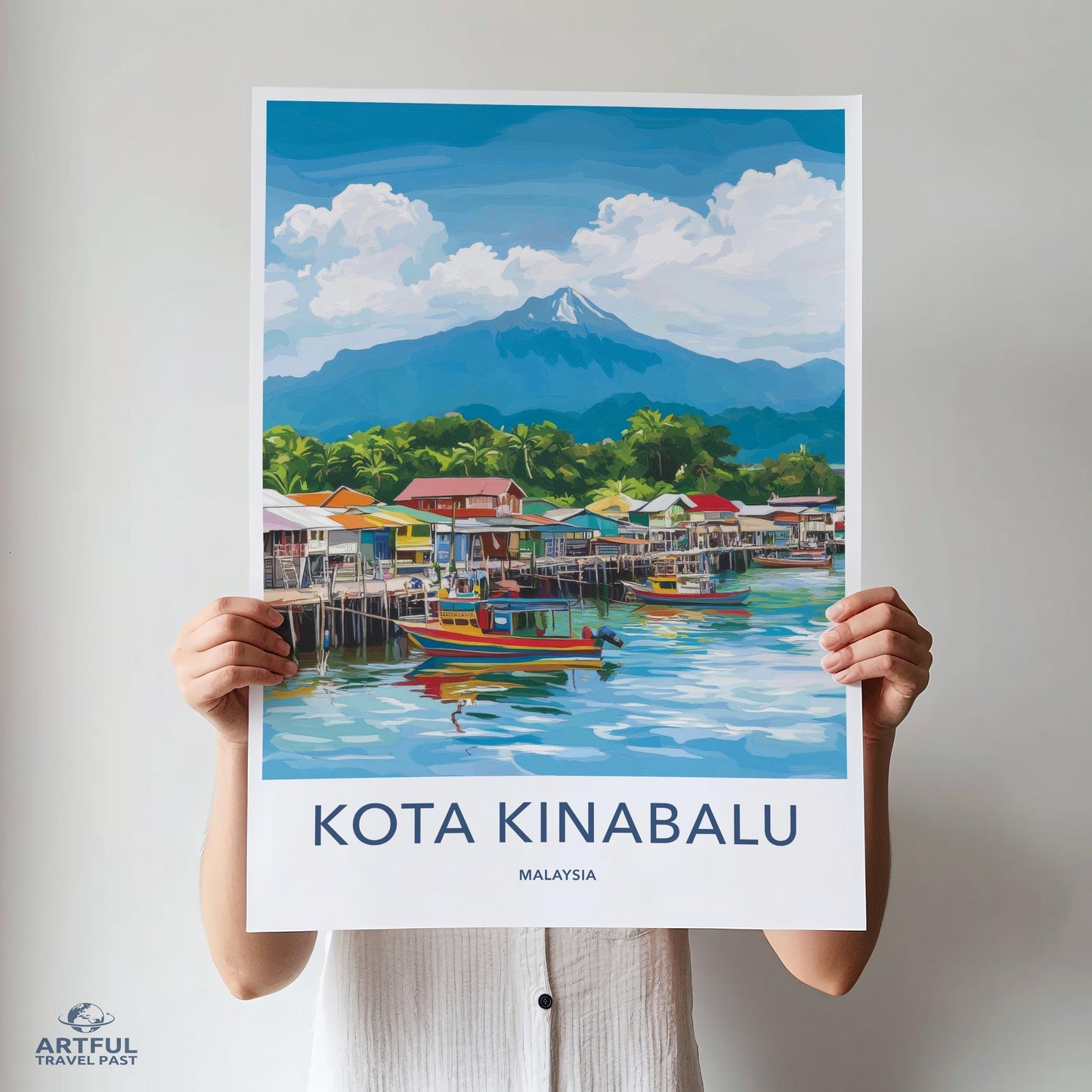 Kota Kinabalu Poster - Malaysia Wall Art