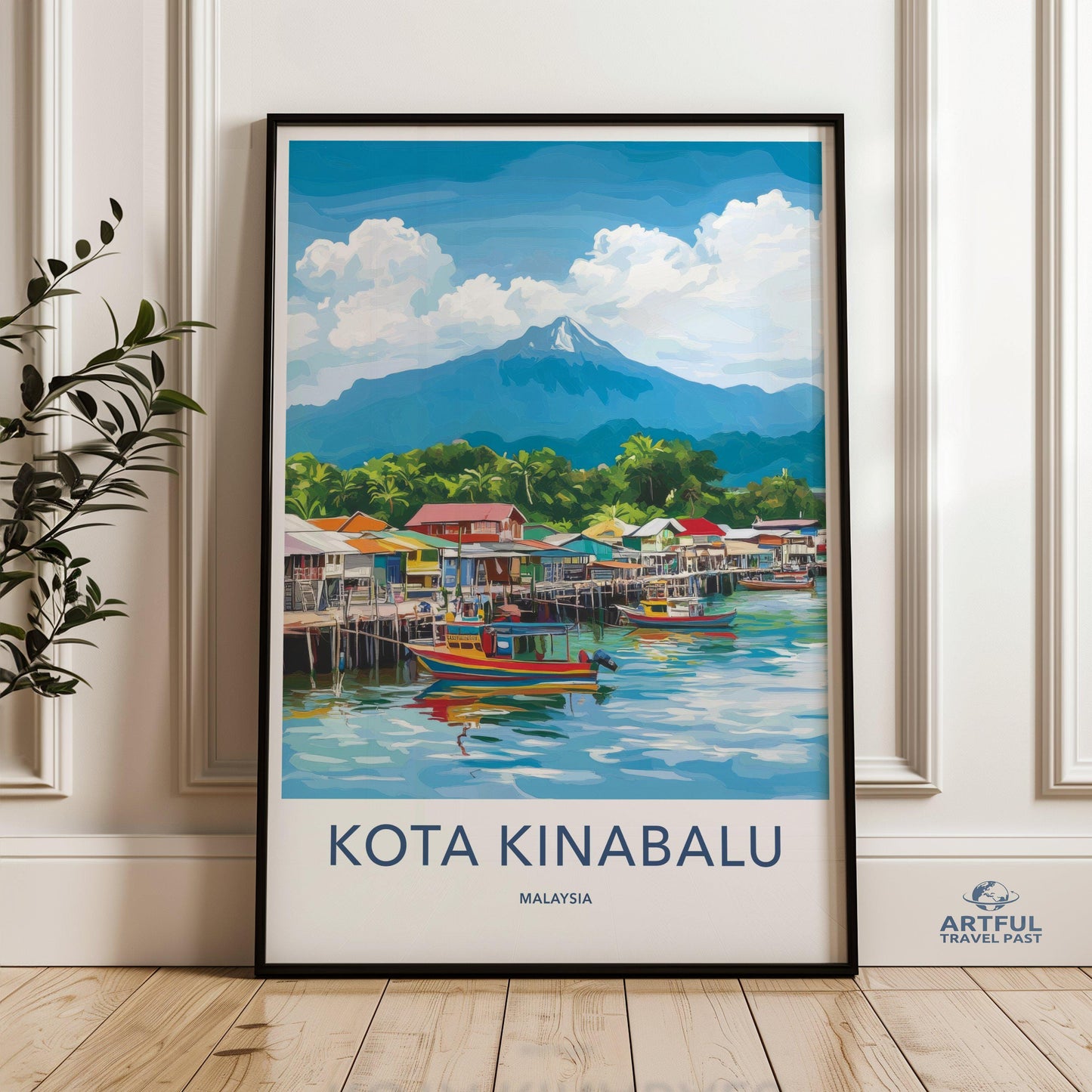 Kota Kinabalu Poster - Malaysia Wall Art