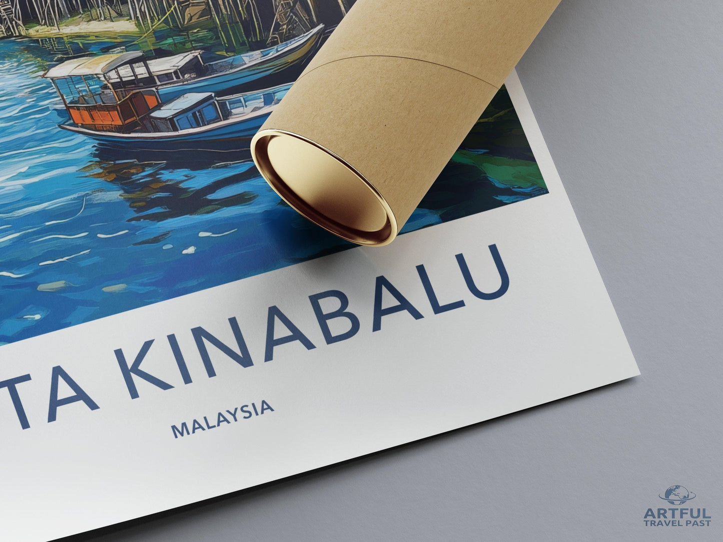 Kota Kinabalu Poster | Malaysia Wall Art | Asia Decor