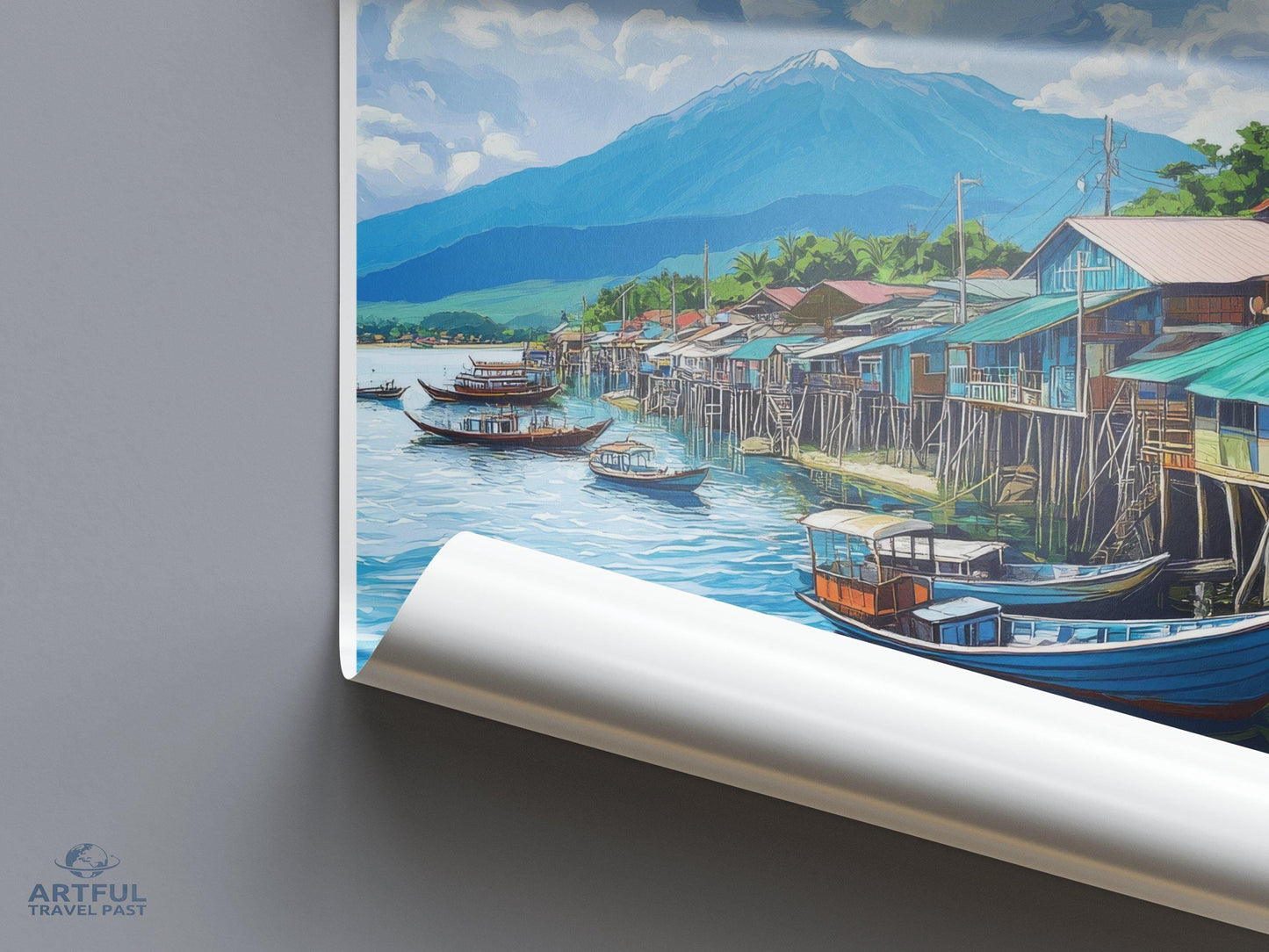Kota Kinabalu Poster | Malaysia Wall Art | Asia Decor