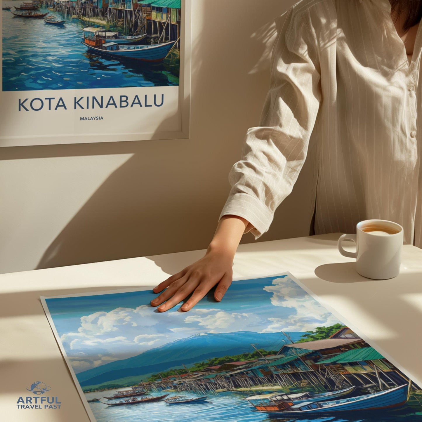 Kota Kinabalu Poster | Malaysia Wall Art | Asia Decor