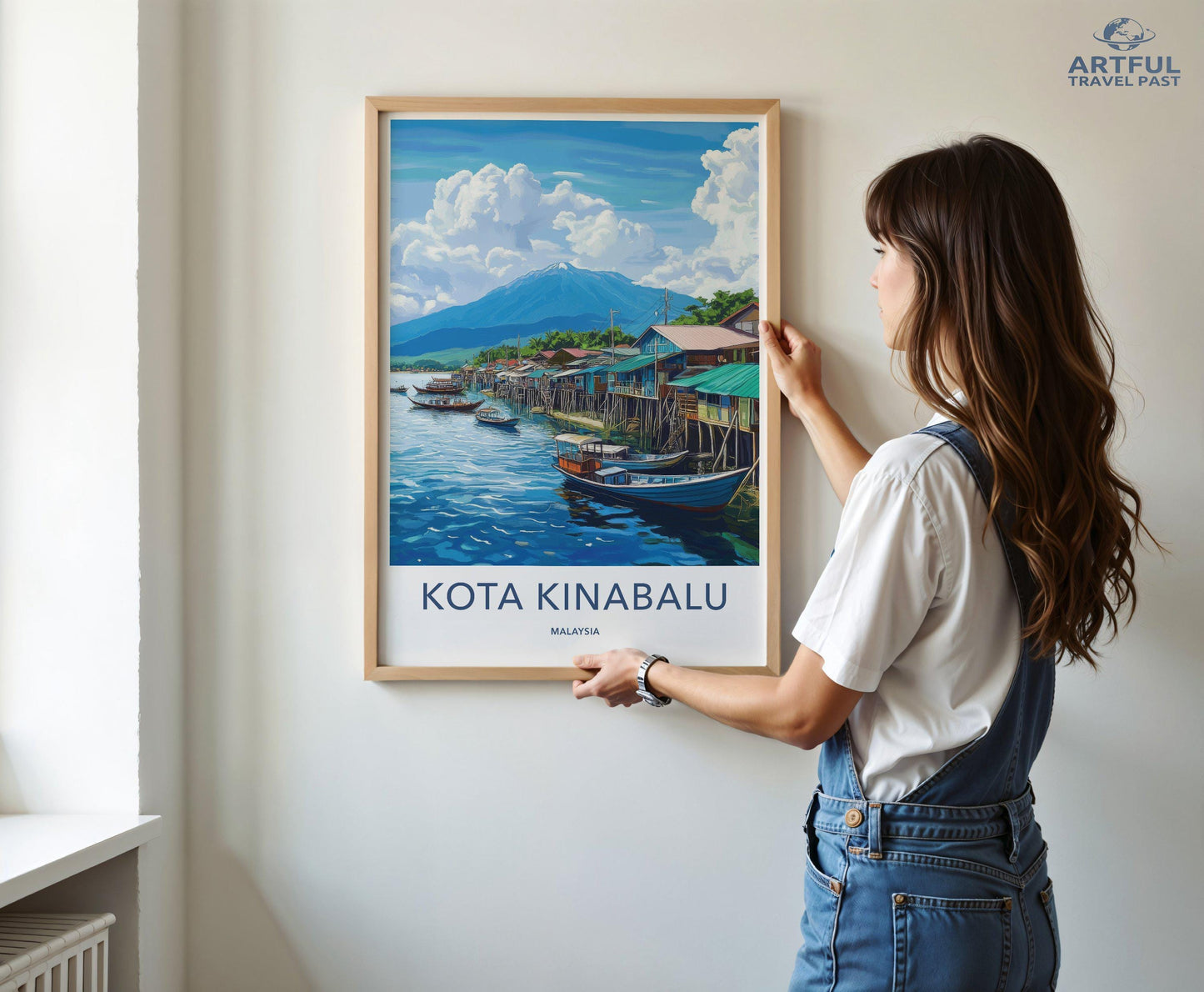 Kota Kinabalu Poster | Malaysia Wall Art | Asia Decor