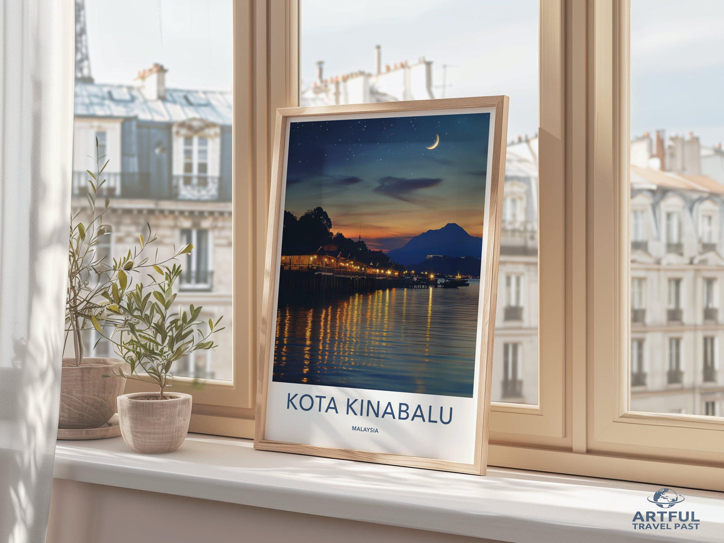 Kota Kinabalu Poster | Malaysia Wall Art | Asia Decor