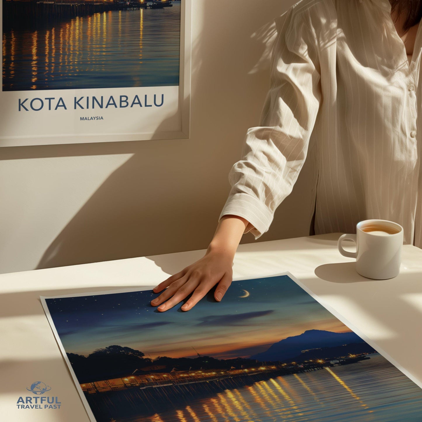 Kota Kinabalu Poster | Malaysia Wall Art | Asia Decor