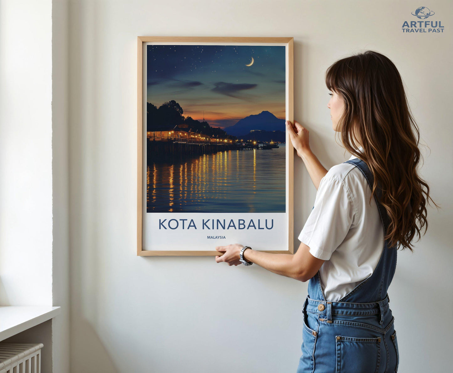 Kota Kinabalu Poster | Malaysia Wall Art | Asia Decor