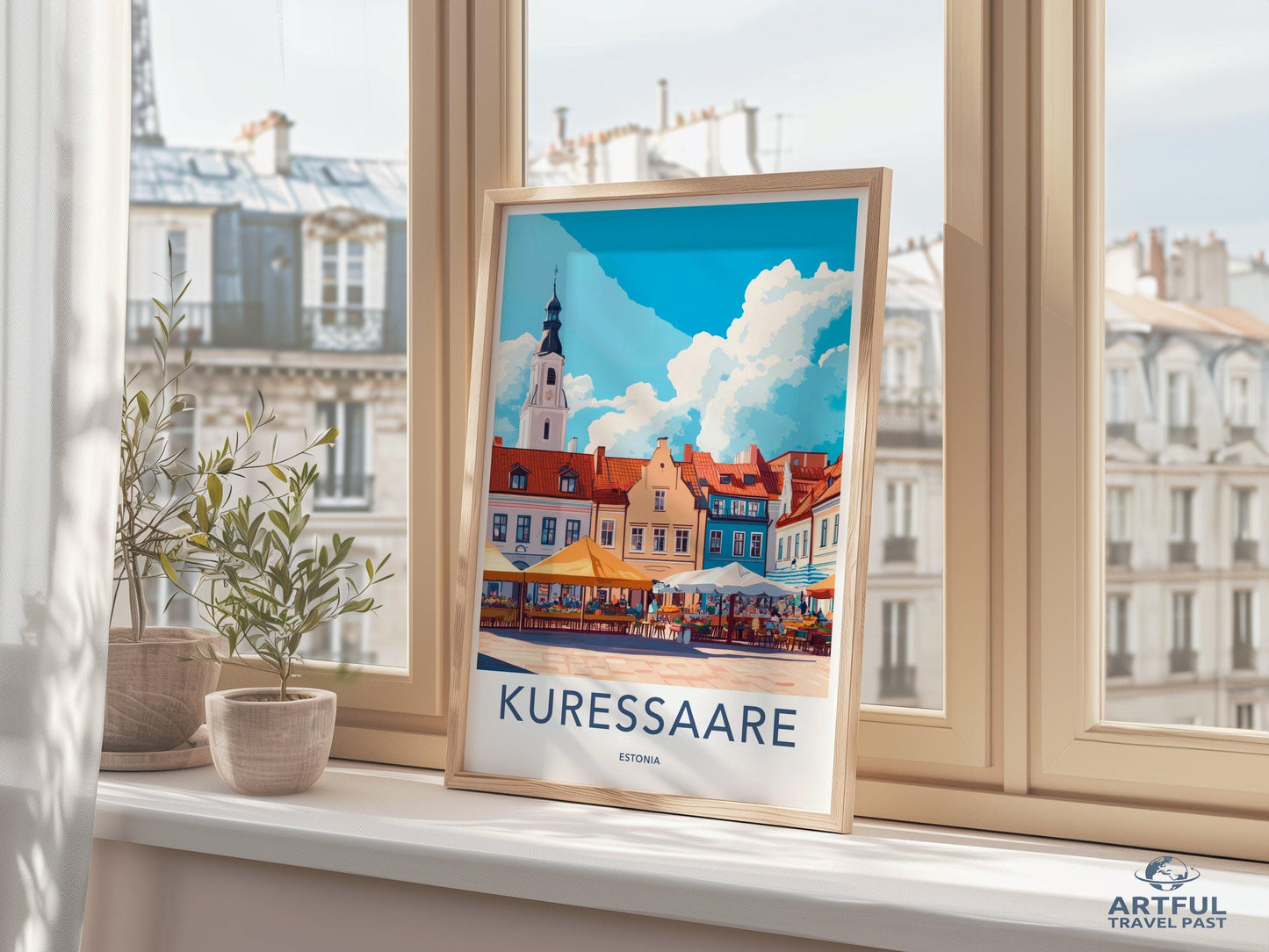 Kuressaare Poster | Estonia Wall Art | Baltic Decor