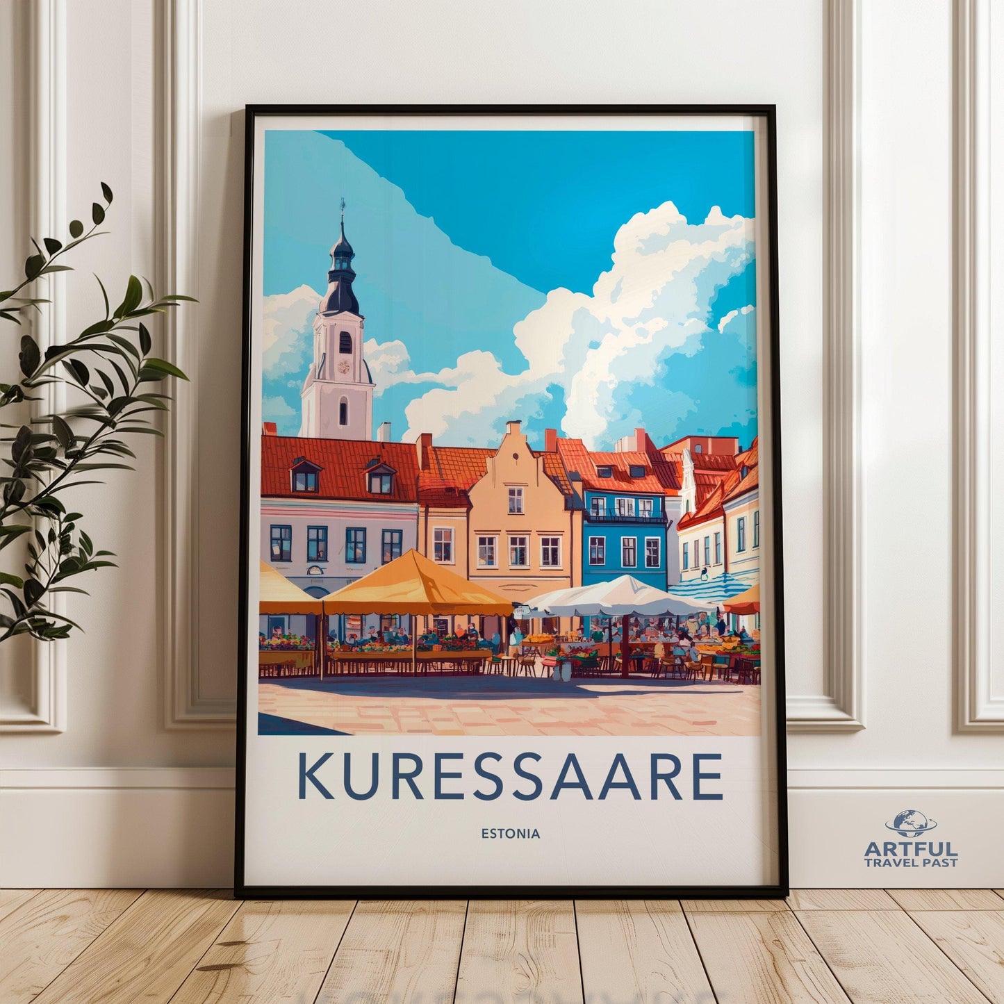 Kuressaare Poster | Estonia Wall Art | Baltic Decor