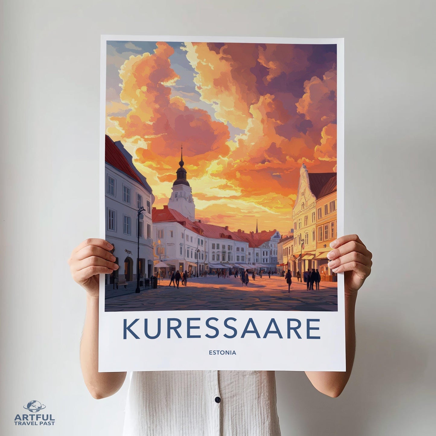 Kuressaare Poster | Estonia Wall Art | Baltic Decor
