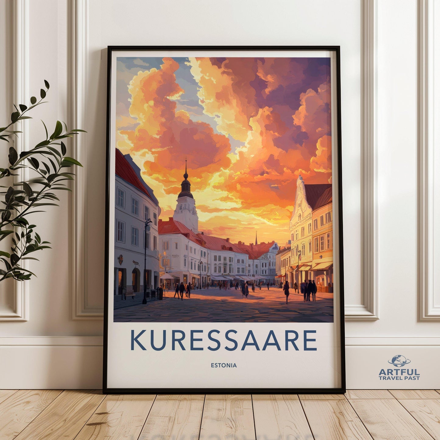 Kuressaare Poster | Estonia Wall Art | Baltic Decor