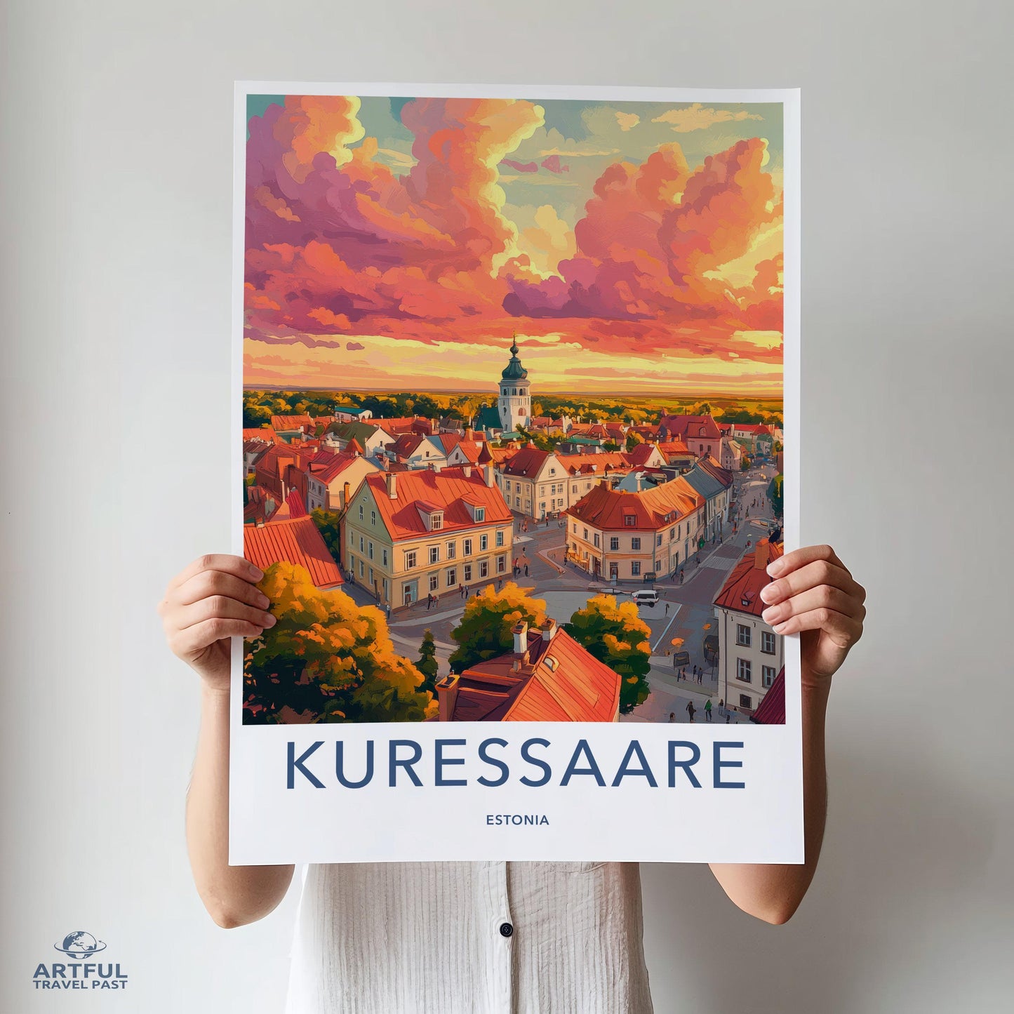 Kuressaare Poster | Estonia Wall Art | Europe Decor