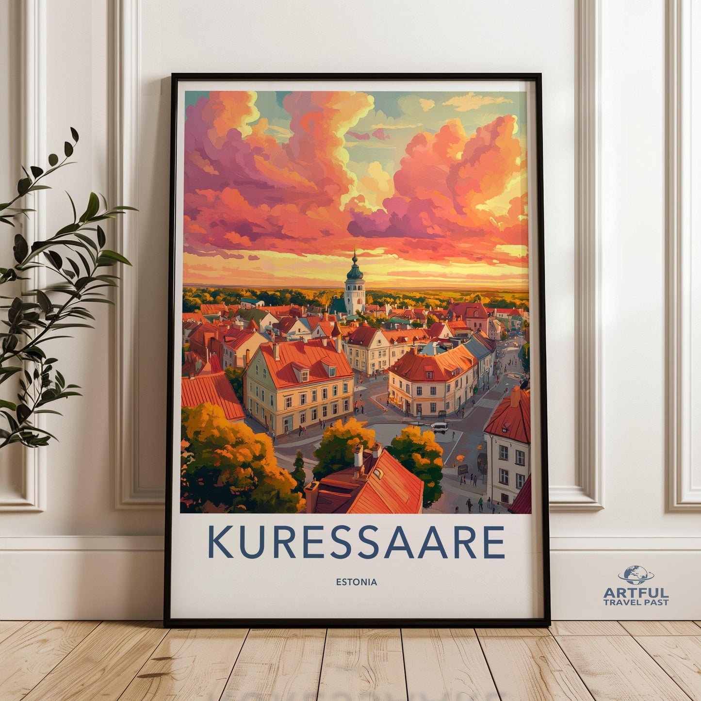 Kuressaare Poster | Estonia Wall Art | Europe Decor