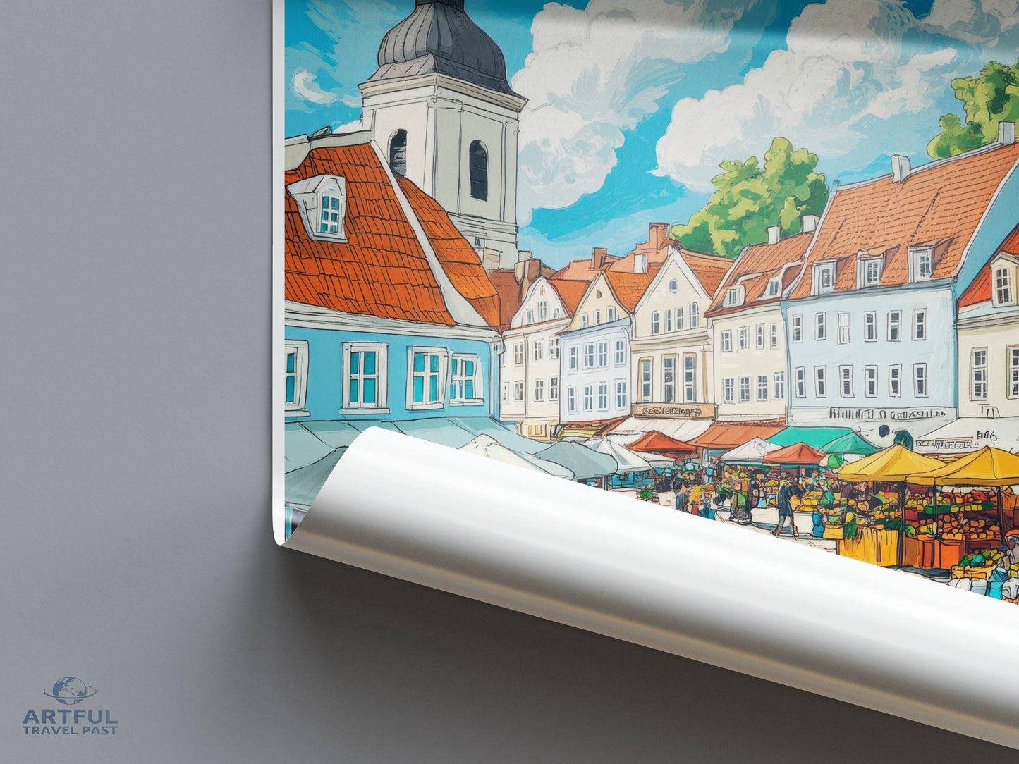 Kuressaare Poster | Estonia Wall Art | Europe Decor