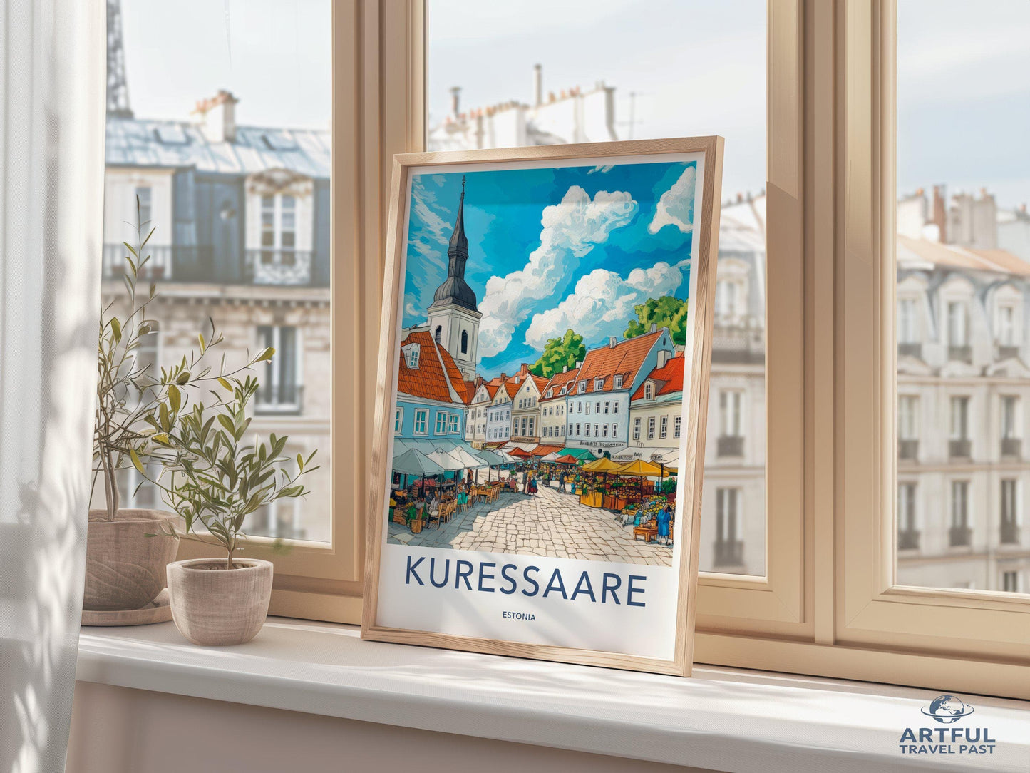Kuressaare Poster | Estonia Wall Art | Europe Decor
