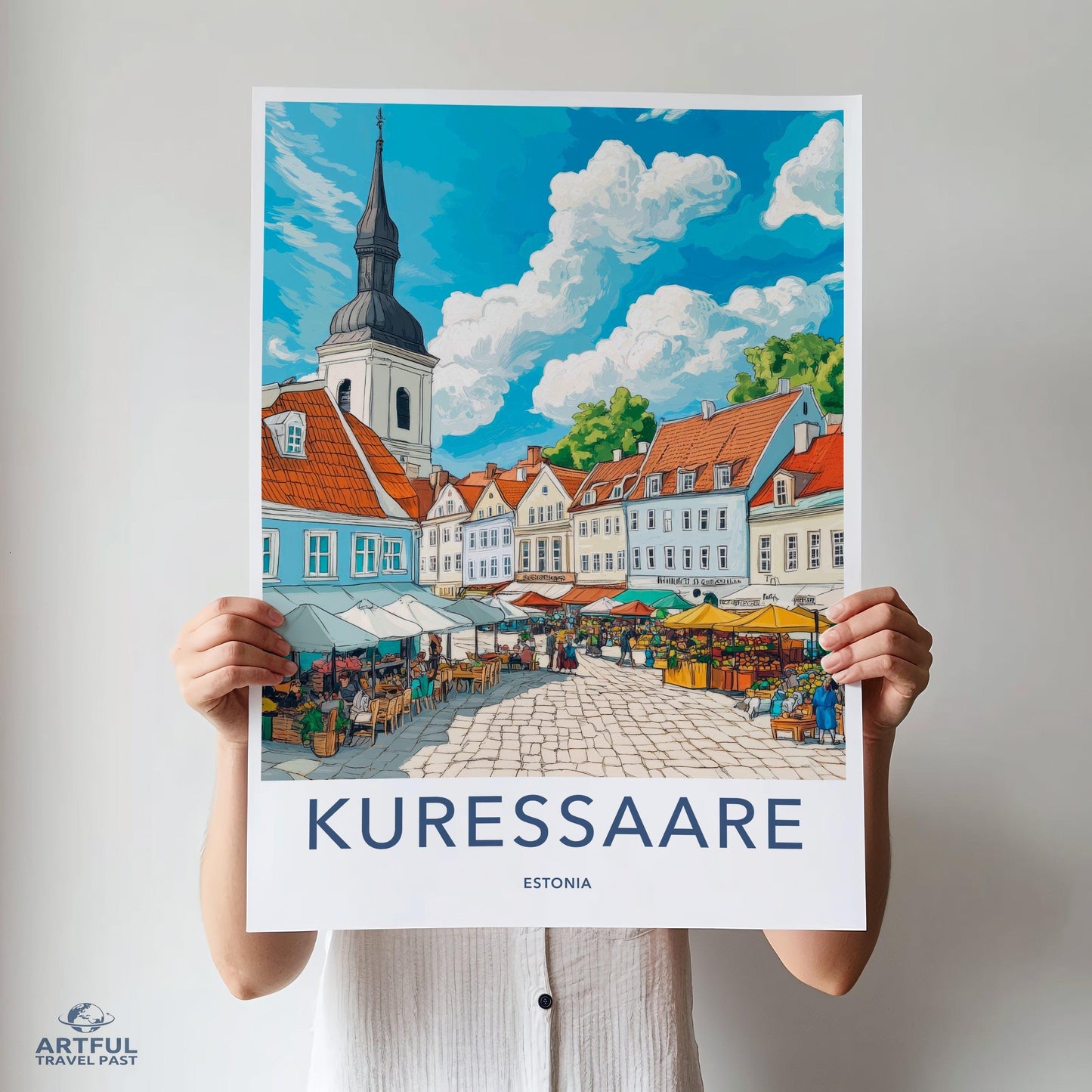 Kuressaare Poster | Estonia Wall Art | Europe Decor