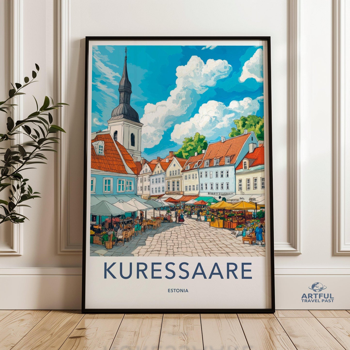 Kuressaare Poster | Estonia Wall Art | Europe Decor