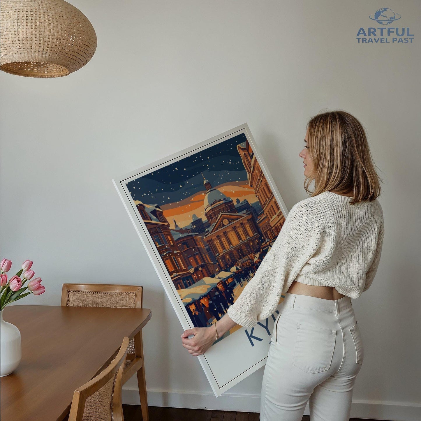 Kyiv Christmas Poster | Ukraine Wall Art | Europe Decor