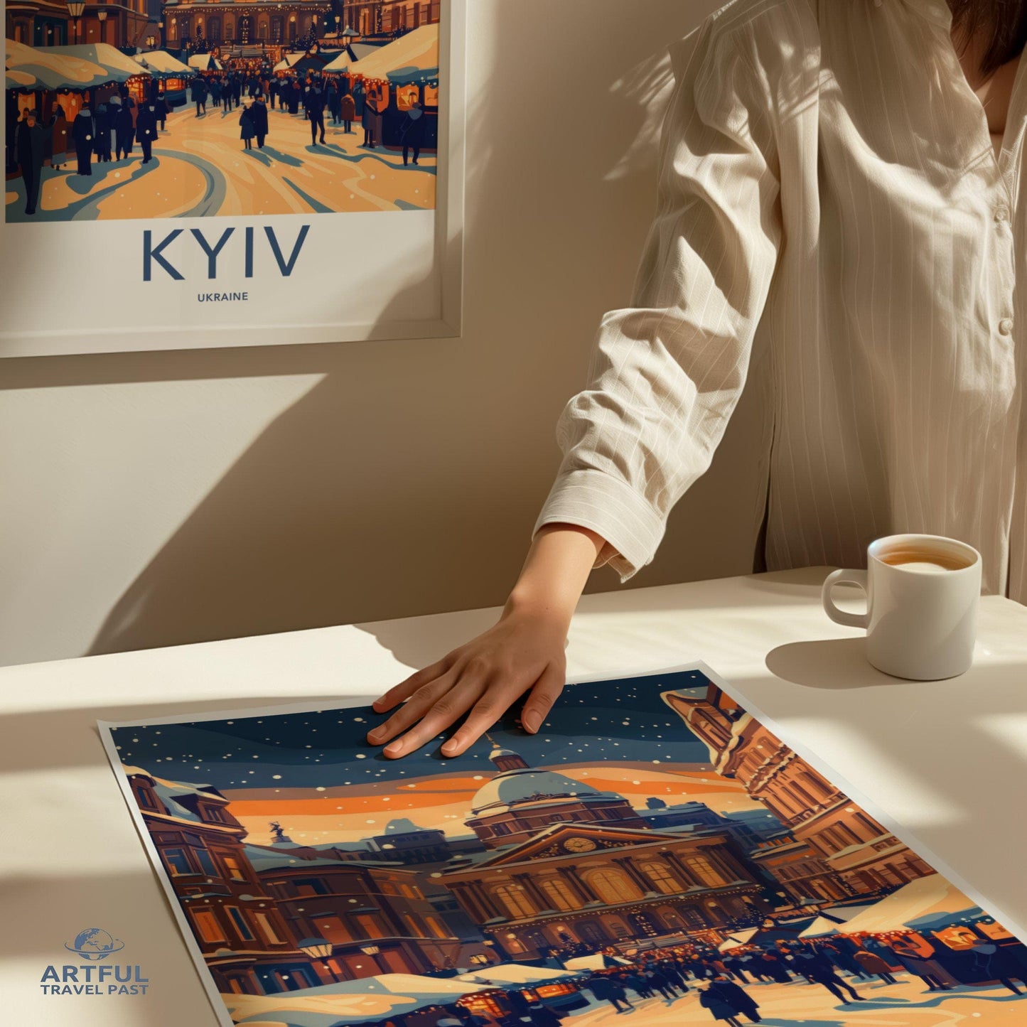 Kyiv Christmas Poster | Ukraine Wall Art | Europe Decor