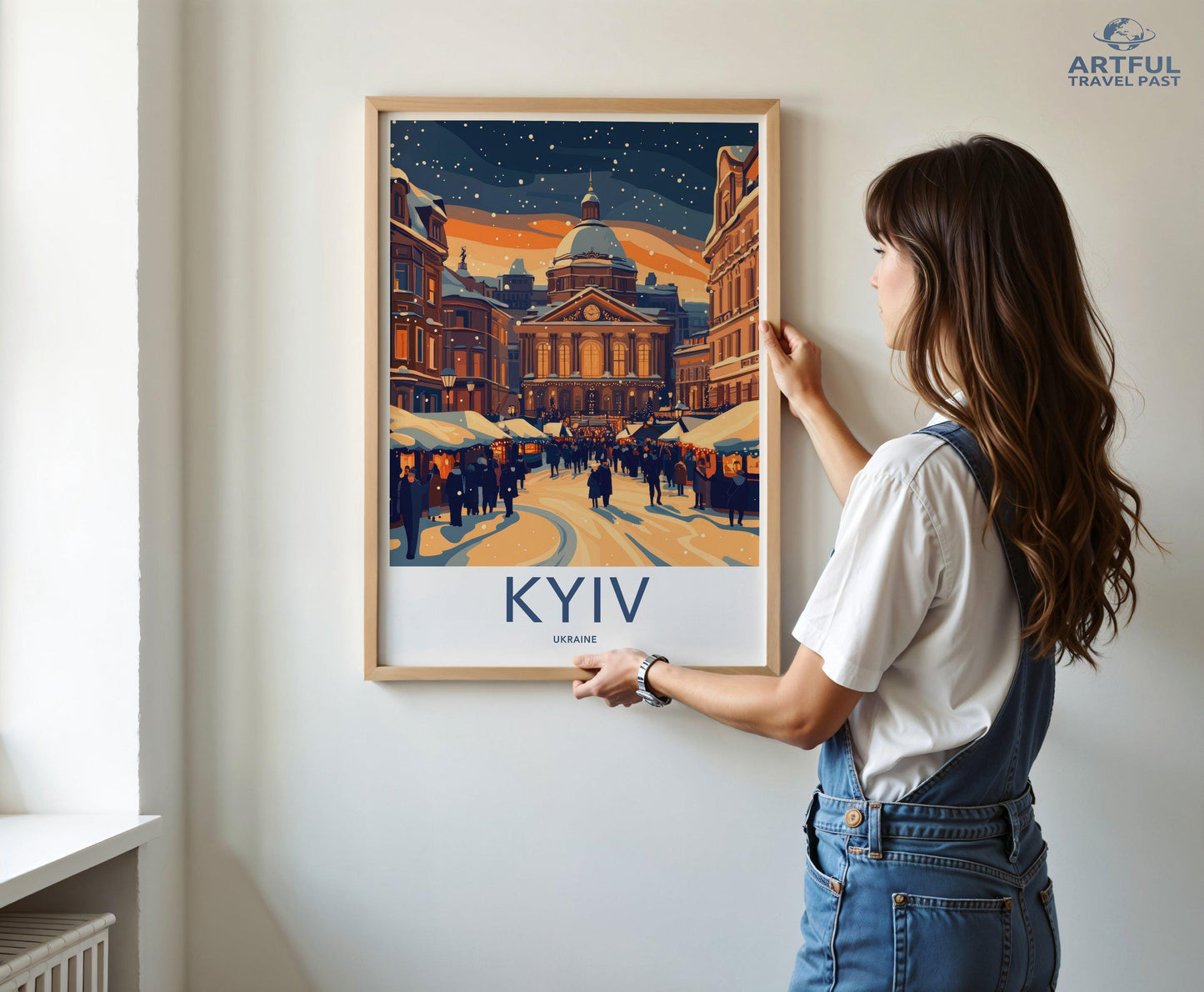 Kyiv Christmas Poster | Ukraine Wall Art | Europe Decor